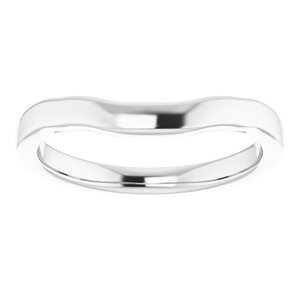 Sterling Silver Band for 6 x 6 mm Asscher Ring