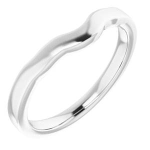 Sterling Silver Band for 6 x 4 mm Oval Ring