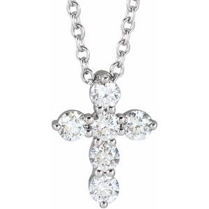 Accented Cross Necklace or Pendant   
