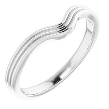 Load image into Gallery viewer, Sterling Silver Band for 7x7 mm Heart Ring
