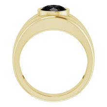 Load image into Gallery viewer, 14K Yellow Onyx Men's Bezel Ring
