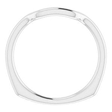 Charger l'image dans la galerie, Sterling Silver Band for 10 x 10 mm Square Ring
