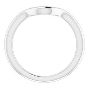 Sterling Silver Band for 12 x 10 mm Oval