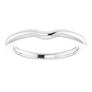 Sterling Silver Band for 6 x 4 mm Emerald