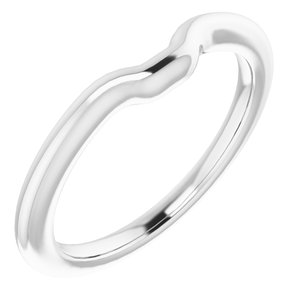 Sterling Silver Band for 7 x 5 mm Emerald
