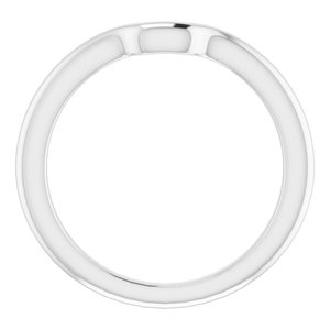 Sterling Silver Band for 7 x 5 mm Emerald