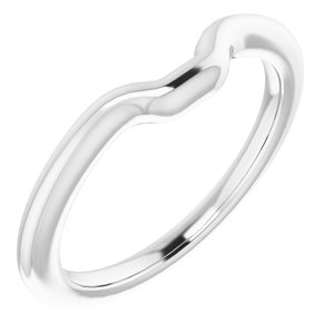 Sterling Silver Band for 8 x 6 mm Emerald