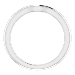 Sterling Silver Band for 5 x 5 mm Asscher