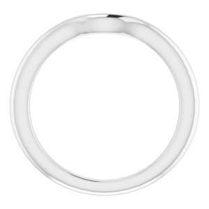 Sterling Silver Band for 7 x 7 mm Cushion