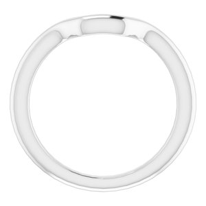 Sterling Silver Band for 11 x 9 mm Emerald