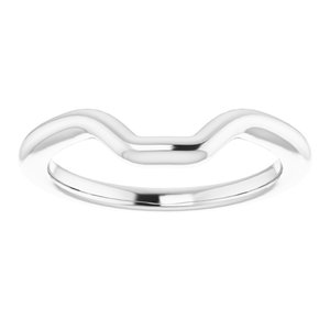 Sterling Silver Band for 11 x 9 mm Emerald