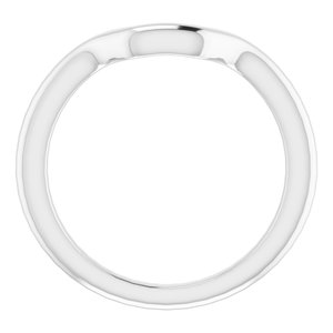 Sterling Silver Band for 12 x 10 mm Emerald