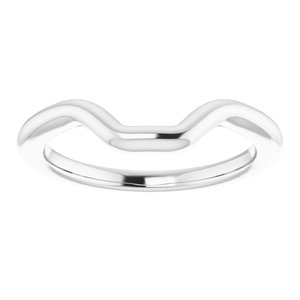 Sterling Silver Band for 12 x 10 mm Emerald