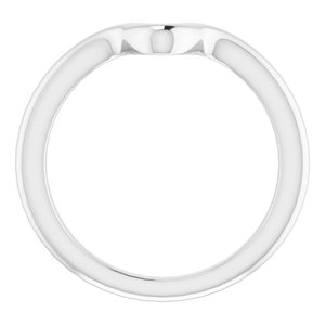 Sterling Silver Band for 12 x 8 mm Pear