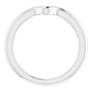 Sterling Silver Band for 8 x 8 mm Heart