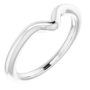 Sterling Silver Band for 10 x 10 mm Heart