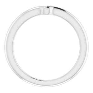 Sterling Silver Band for 5 x 5 mm Heart