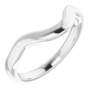 Sterling Silver Band for 12 x 10 mm Oval Ring