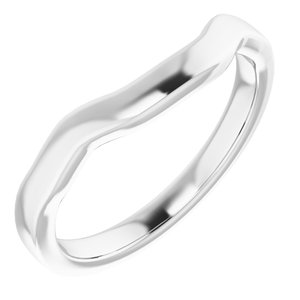 Sterling Silver Band for 7 x 7 mm Asscher Ring