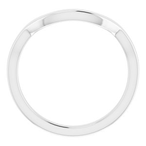 Sterling Silver Band for 10 x 10 mm Asscher Ring