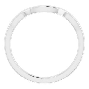 Sterling Silver Band for 6 x 4 mm Emerald Ring
