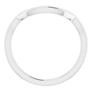 Sterling Silver Band for 11 x 9 mm Emerald Ring