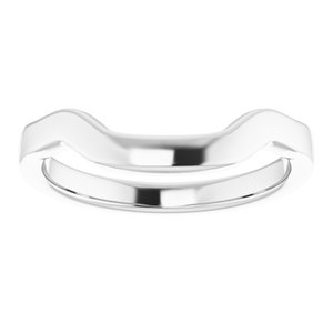 Sterling Silver Band for 9 x 7 mm Emerald Ring
