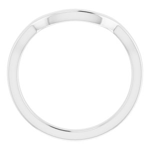 Sterling Silver Band for 8 x 6 mm Emerald Ring