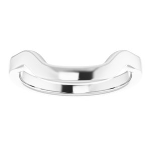 Sterling Silver Band for 12 x 10 mm Emerald Ring