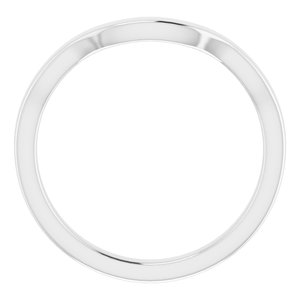 Sterling Silver Band for 6.5 x 6.5 mm Square Ring