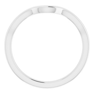 Sterling Silver Band for 7 x 7 mm Heart Ring