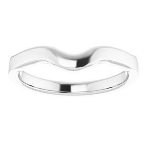 Sterling Silver Band for 7 x 7 mm Heart Ring
