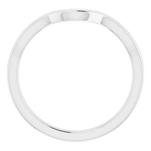 Sterling Silver Band for 8 x 8 mm Heart Ring