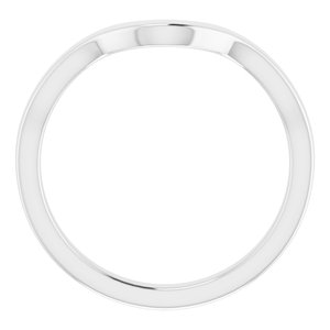 Sterling Silver Band for 10 x 10 mm Heart Ring
