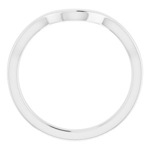 Sterling Silver Band for 9 x 9 mm Heart Ring