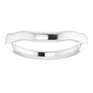 Sterling Silver Band for 7 mm Asscher Ring