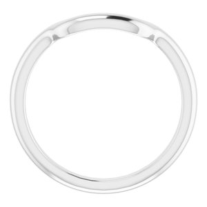 Sterling Silver Band for 11x9 mm Emerald Ring