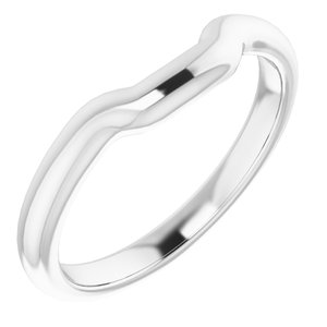 Sterling Silver Band for 7x5 mm Emerald Ring