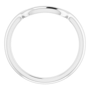 Sterling Silver Band for 12x10 mm Emerald Ring
