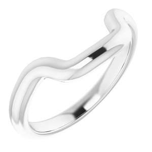 Sterling Silver Band for 14x10 mm Emerald Ring
