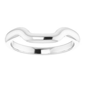 Sterling Silver Band for 10x8 mm Emerald Ring