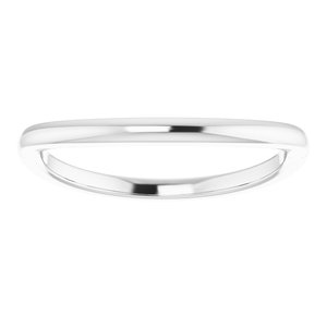 Sterling Silver Band for 16x12 mm Emerald Ring