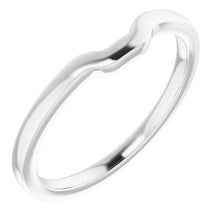 Load image into Gallery viewer, Sterling Silver Band for 9 x 7 mm Emerald
