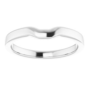Sterling Silver Band for 8 x 6 mm Emerald