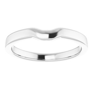 Sterling Silver Band for 7 x 5 mm Emerald