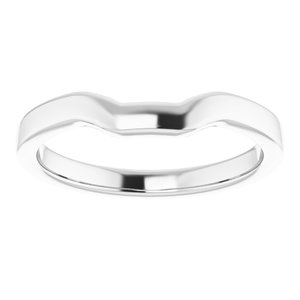 Sterling Silver Band for 12 x 10 mm Emerald