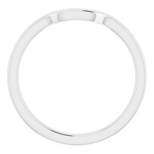 Sterling Silver Band for 11 x 9 mm Emerald