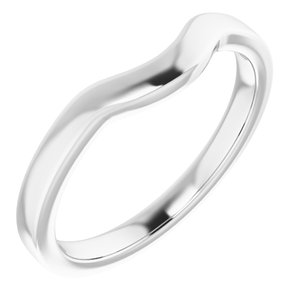 Sterling Silver Band for 10 x 10 mm Heart