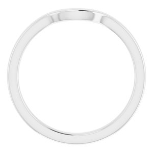 Sterling Silver Band for 9 x 9 mm Heart