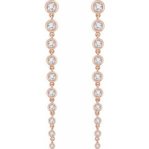 Bezel-Set Graduated Earrings